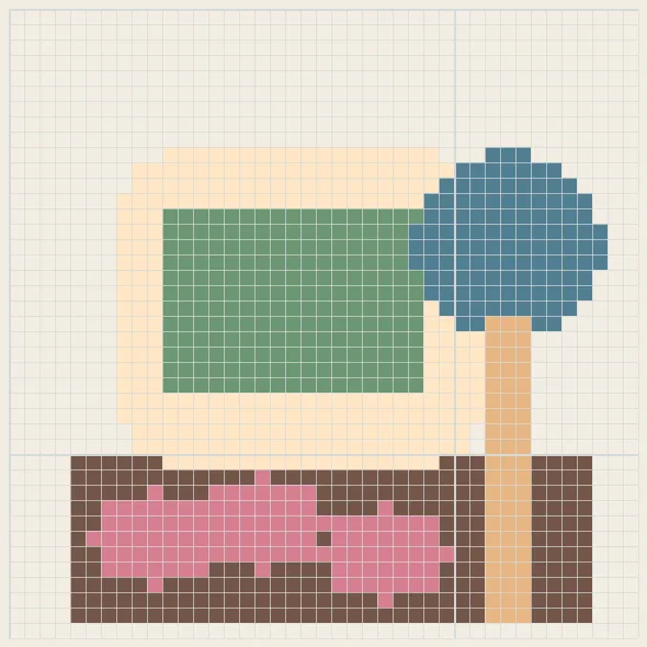 Sewing corner perler bead pattern