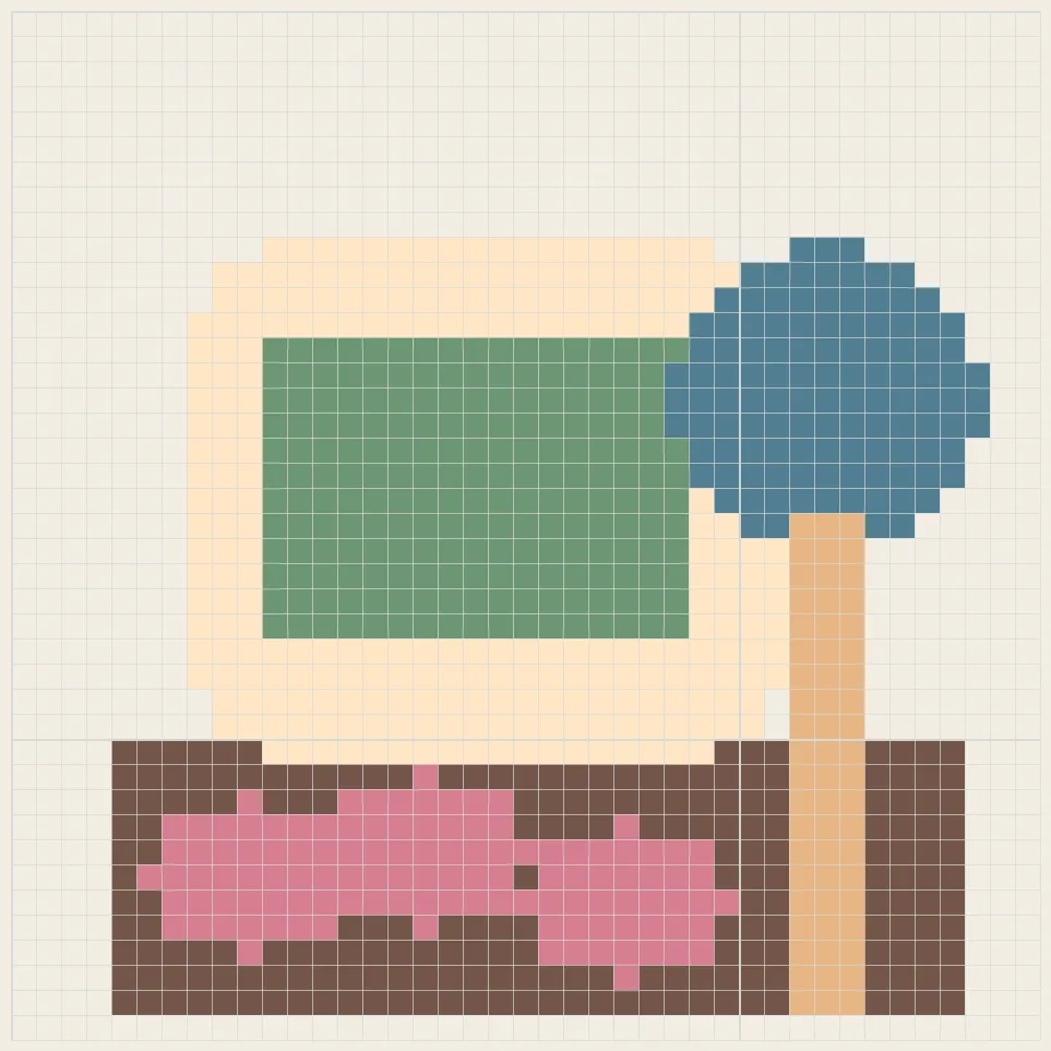 Sewing corner perler bead pattern