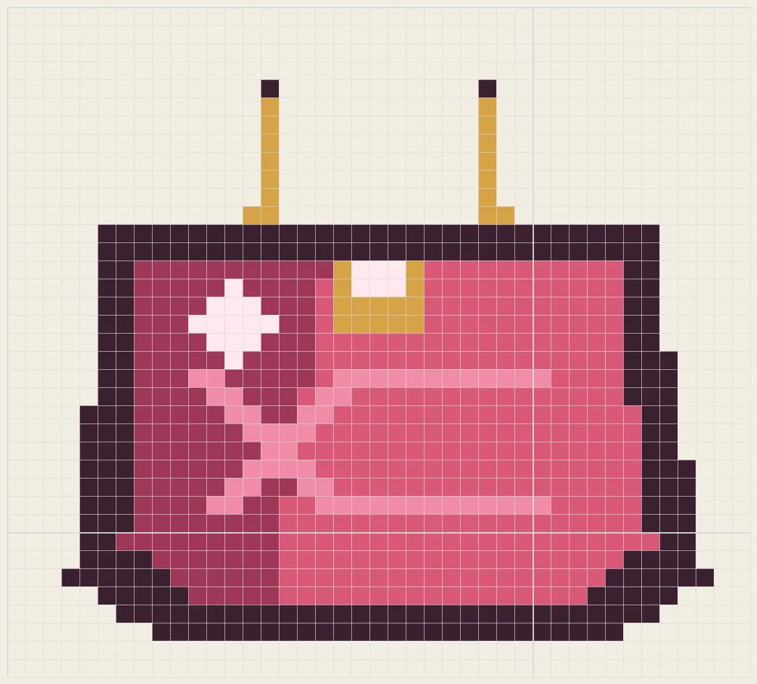 Silk handbag perler bead pattern
