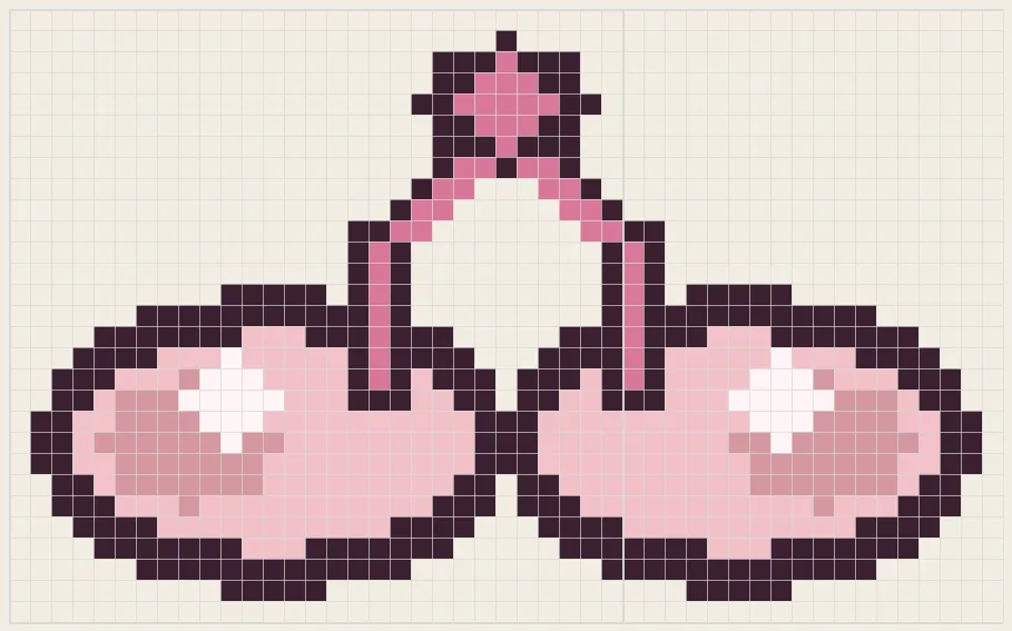 Soft ballet slippers perler bead pattern
