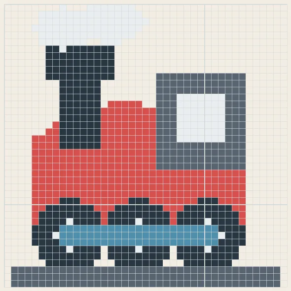 Steam locomotive perler bead pattern
