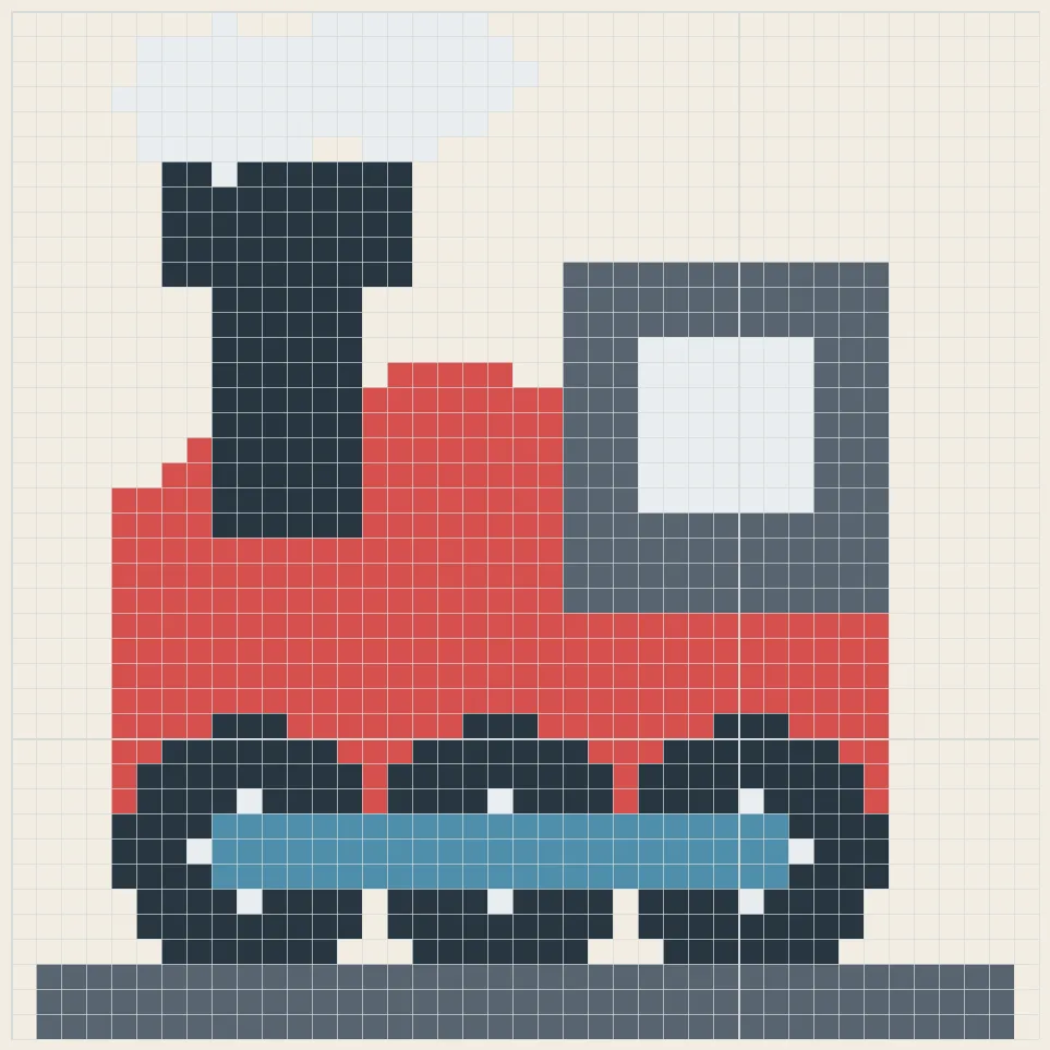 Steam locomotive perler bead pattern