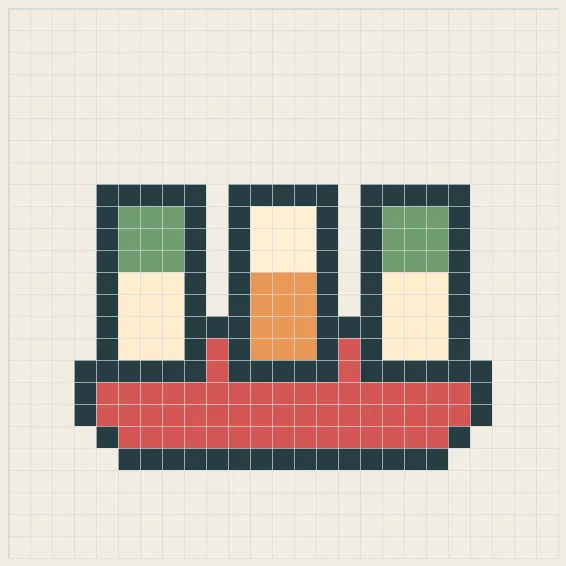 Sushi platter perler bead pattern