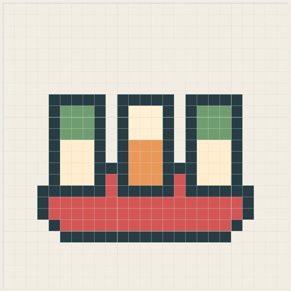 Sushi platter perler bead pattern