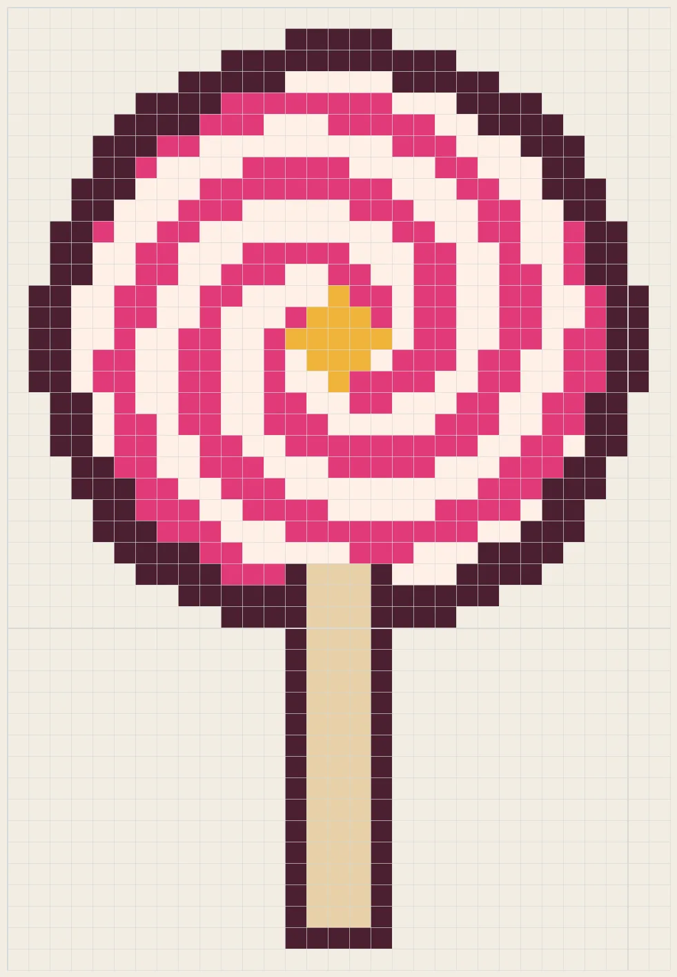 Swirl lollipop perler bead pattern