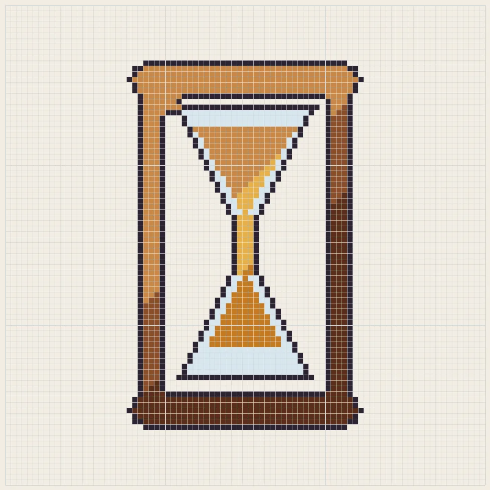 Hourglass perler bead pattern