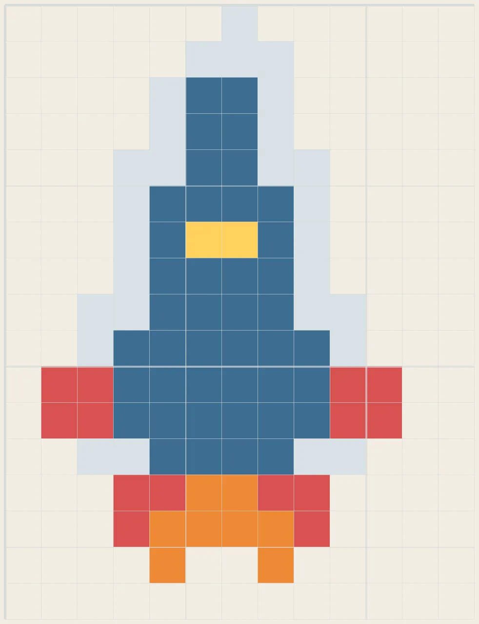 Tiny rocket perler bead pattern