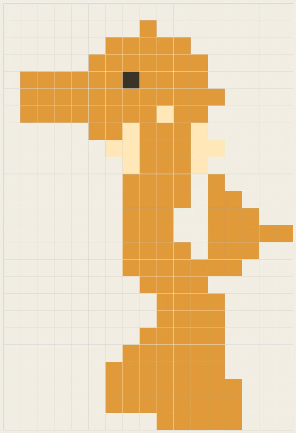Tiny seahorse perler bead pattern