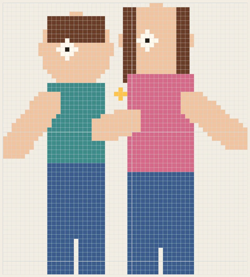 Twin star Gemini perler bead pattern