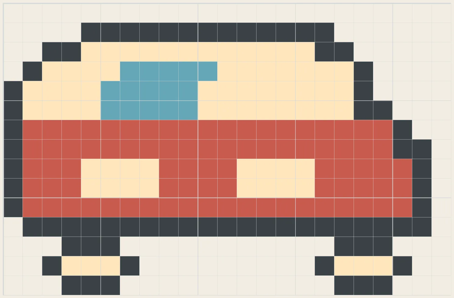 Vintage camper perler bead pattern