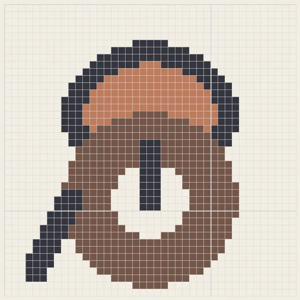 Vintage telephone perler bead pattern