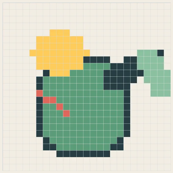 Watering can perler bead pattern