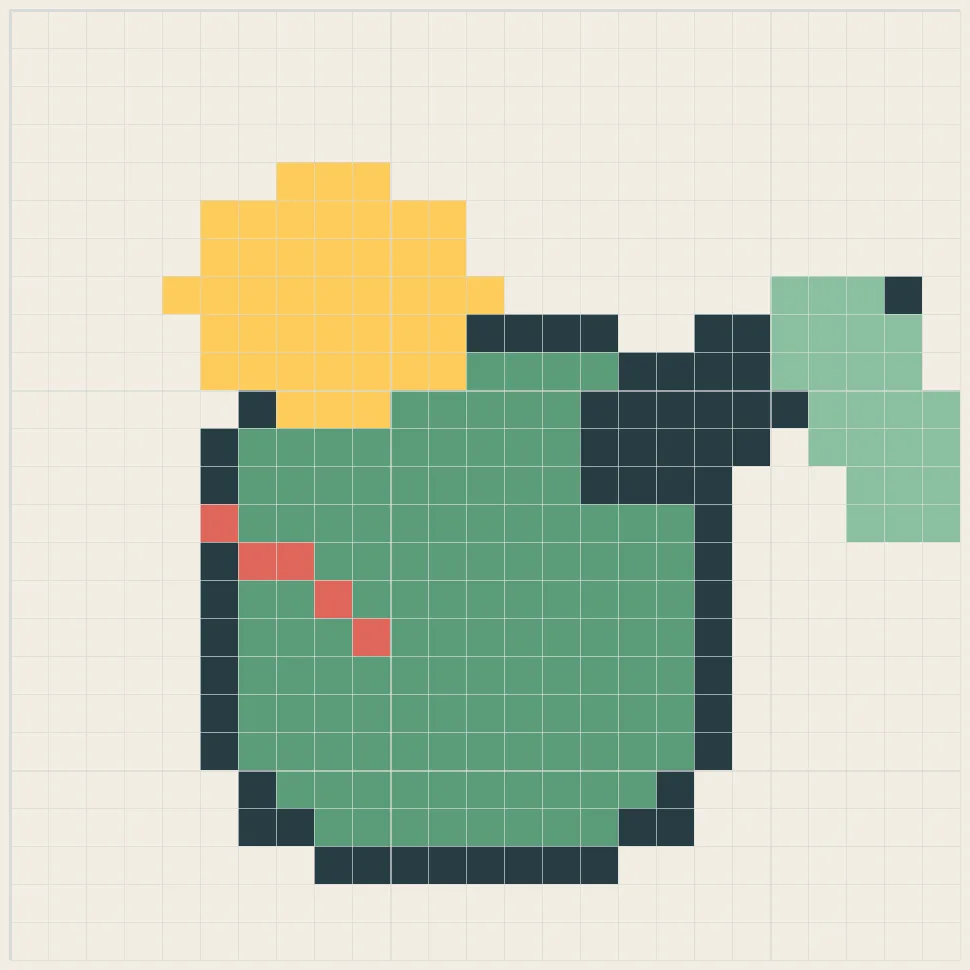 Watering can perler bead pattern