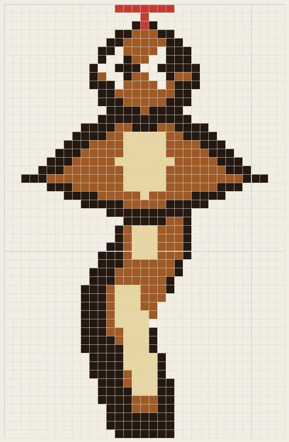 Wave snake perler bead pattern