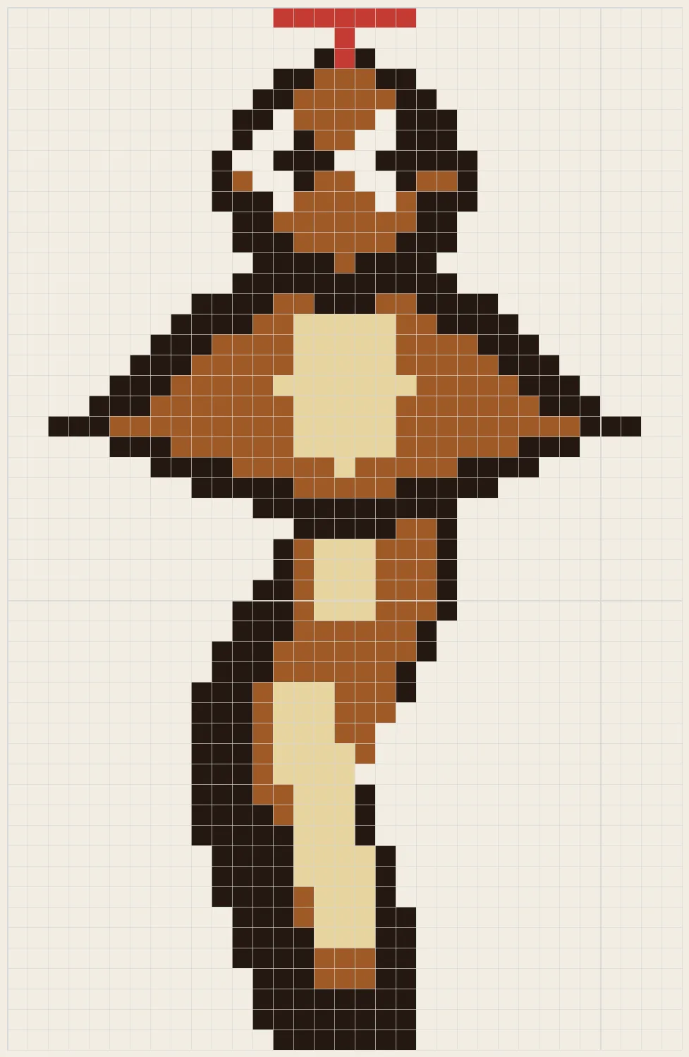Wave snake perler bead pattern