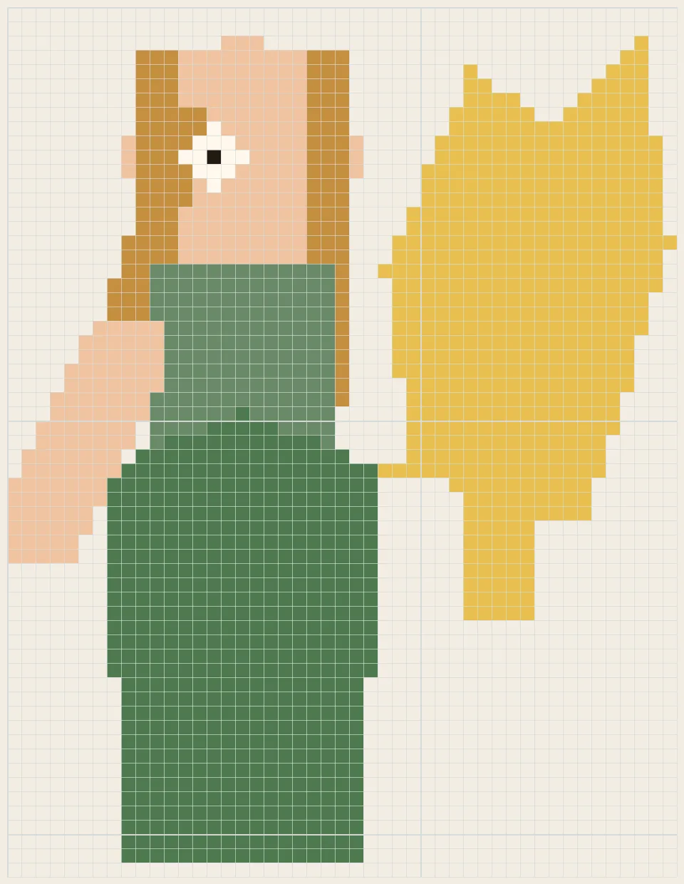Wheat maiden Virgo perler bead pattern
