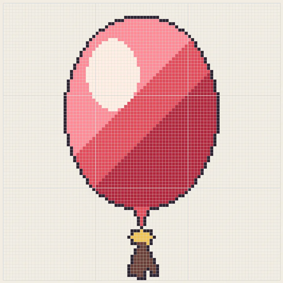 Wish balloon perler bead pattern