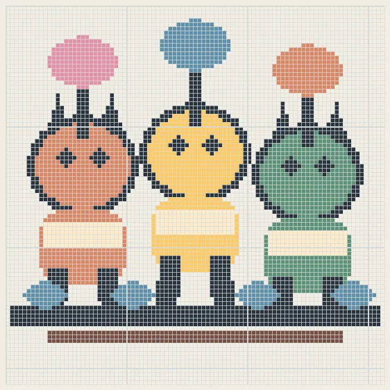 Woodland friends parade perler bead pattern