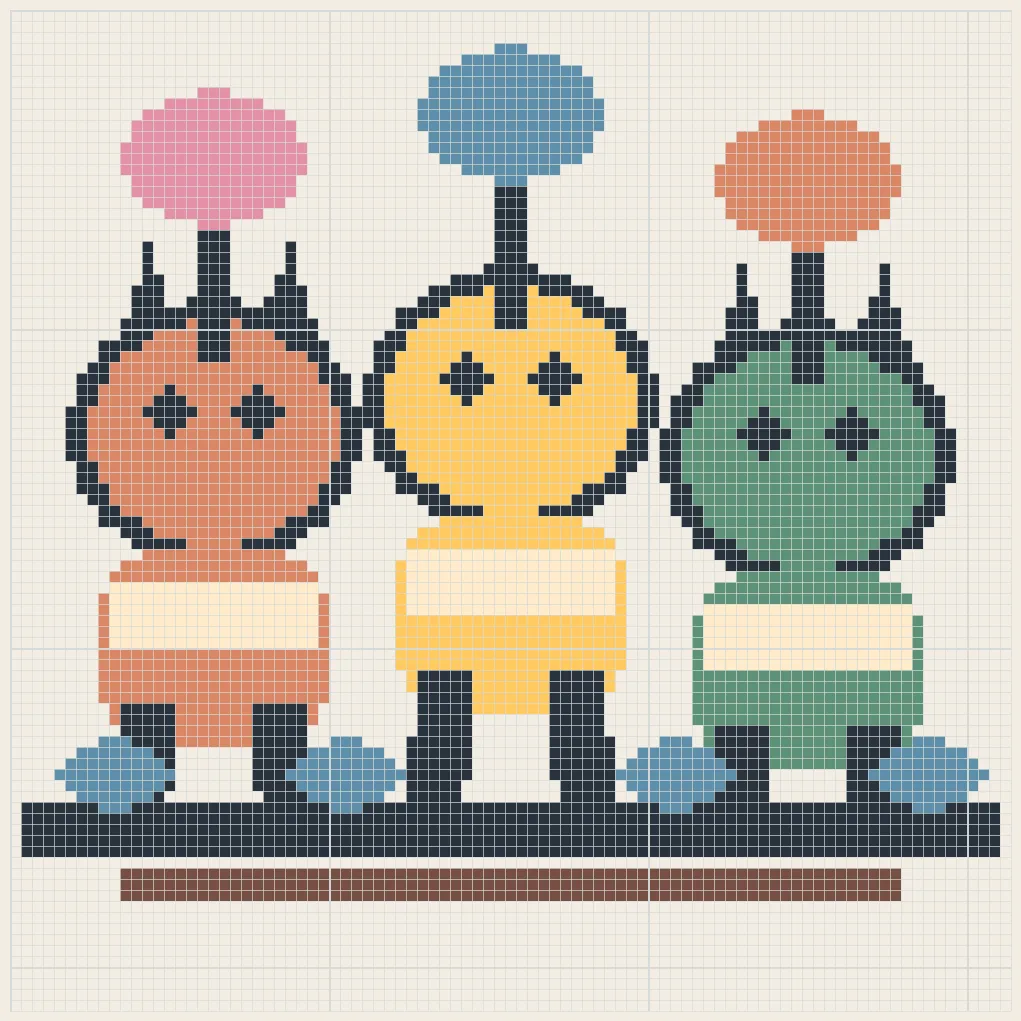 Woodland friends parade perler bead pattern
