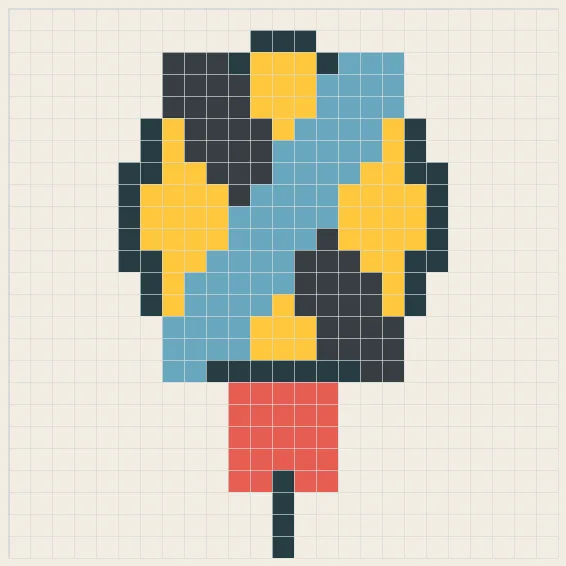 Yellow taxi perler bead pattern