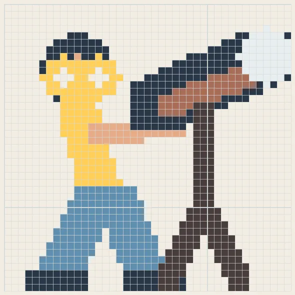 Young space scientist perler bead pattern